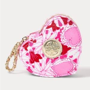 🎉48 HOUR SALE🎉Lilly Pulitzer Pink and Red heart jewelry case,coconut dear heart